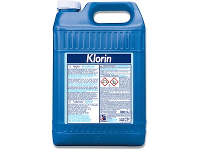 Klorrengøring, Uden farve, Uden parfume, 5 liter, Klorin