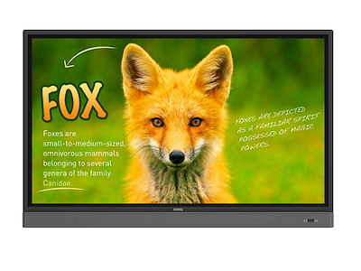 BenQ Rp653k Interaktivt fladpanel 165,1 cm (65") LED 450 cd/m² 4K Ultra HD Sort Berøringsskærm