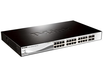 D-Link DGS-1210-28P netværksswitch Administreret L2 Gigabit Ethernet (10/100/1000) Strøm over Ethernet (PoE) 1U Sort