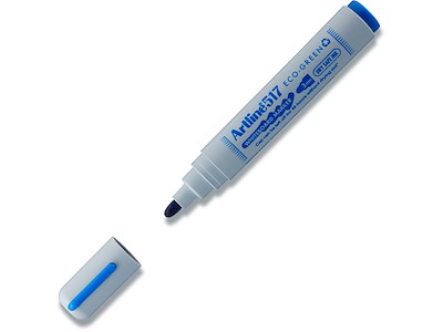 Whiteboard marker, Rund spids, Blå, 3 mm, Artline ECO-GREEN 517