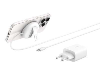 Belkin WIA011kqWH Headset, Smartphone Hvid USB Trådløs opladning Hurtig opladning Indendørs