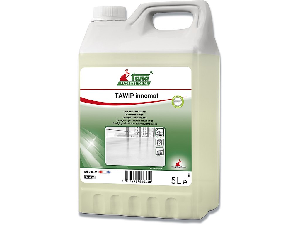 Gulvpleje, Uden voks, Med farve og parfume, 5 liter, Tana TAWIP Innomat