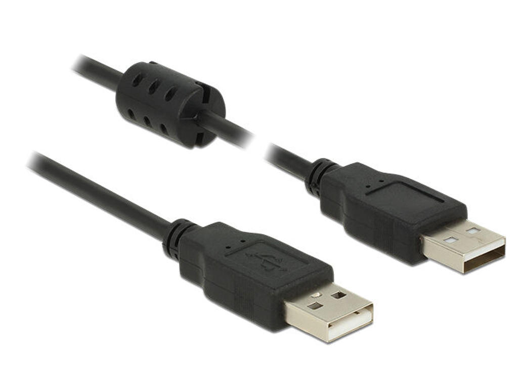 DeLOCK 1.5m, 2xUSB 2.0-A USB-kabel USB 2.0 1,5 m USB A Sort