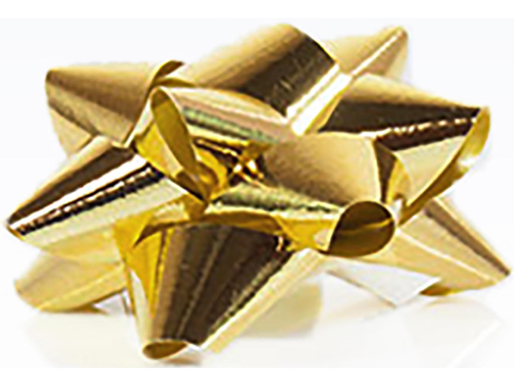 Metallicsløjfe 15mm guld 12 loops med tape