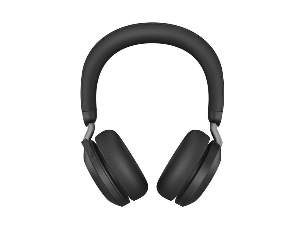 Jabra Evolve2 75 Headset Kabel & trådløs Opkald/musik USB Type-C Bluetooth Opladningsstativ Sort