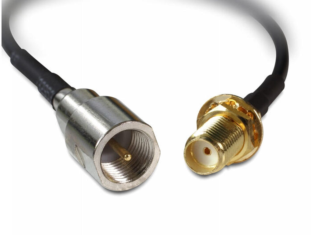 DeLOCK 88587 koaxial kabel 0,2 m Sort