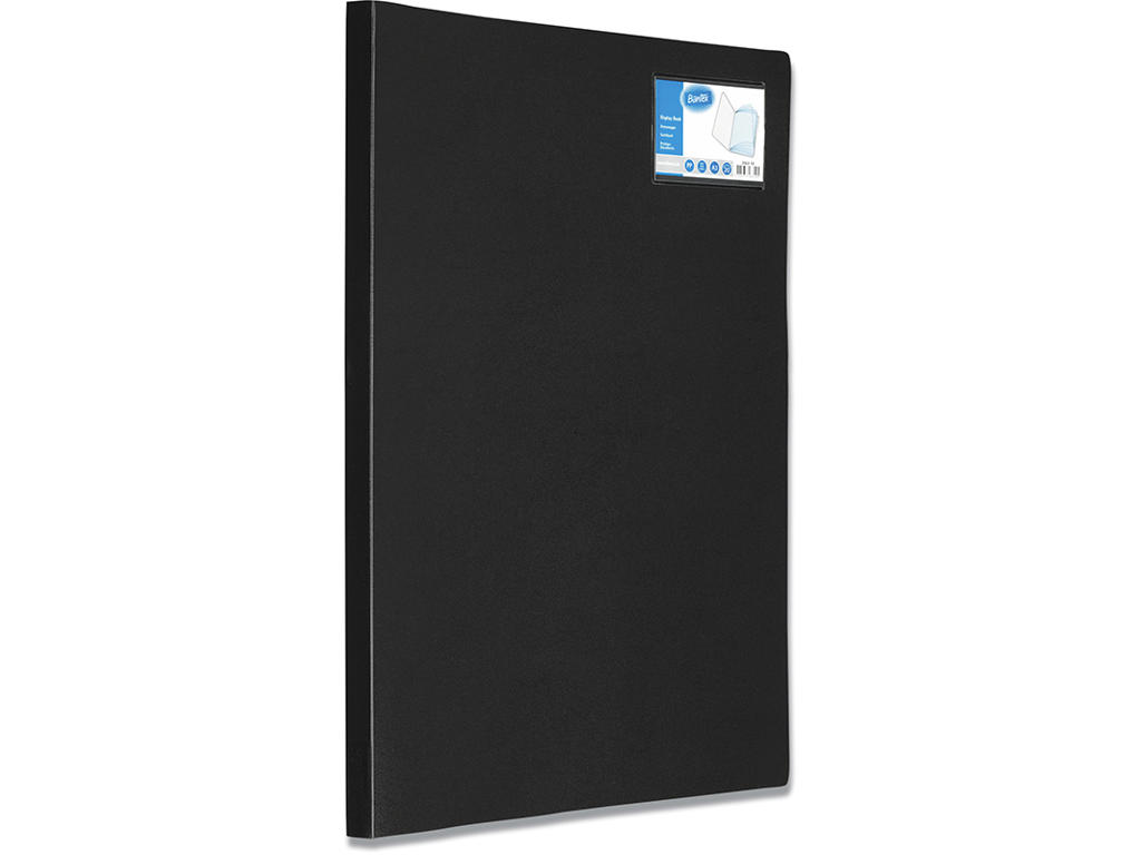 Demomappe, 20 lommer, A3, Sort, Bantex 