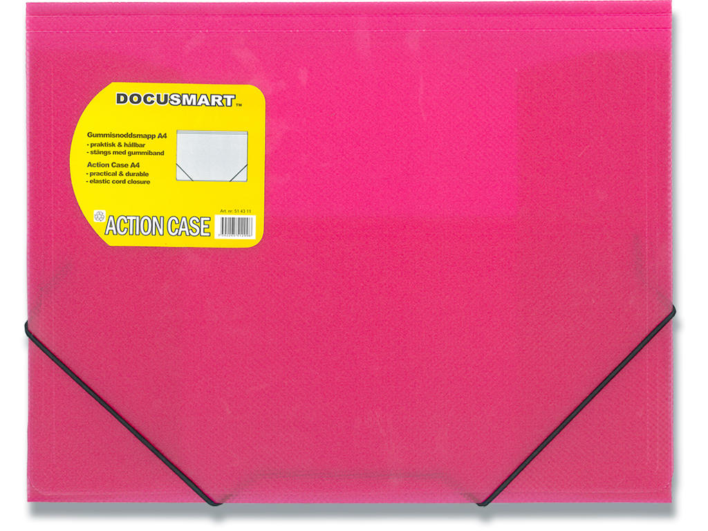 Samlemappe, 3 klapper, 2 elastikker, Rød, BNT Docusmart 