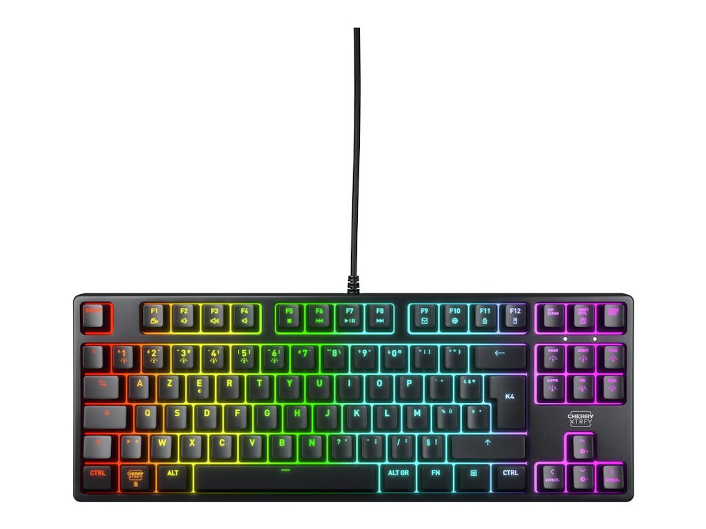 CHERRY K4V2 TKL tastatur Spil USB AZERTY Fransk Sort