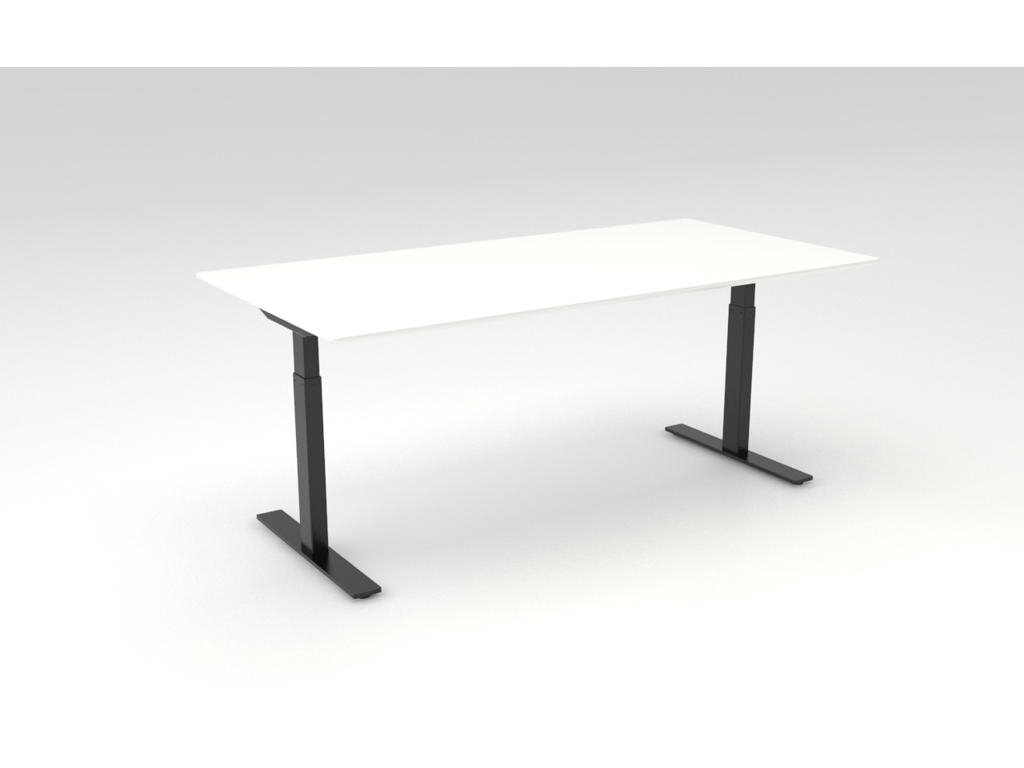 Skrivebord, 160 cm, 80 cm, Bordplade: Hvid Decorlaminat, 