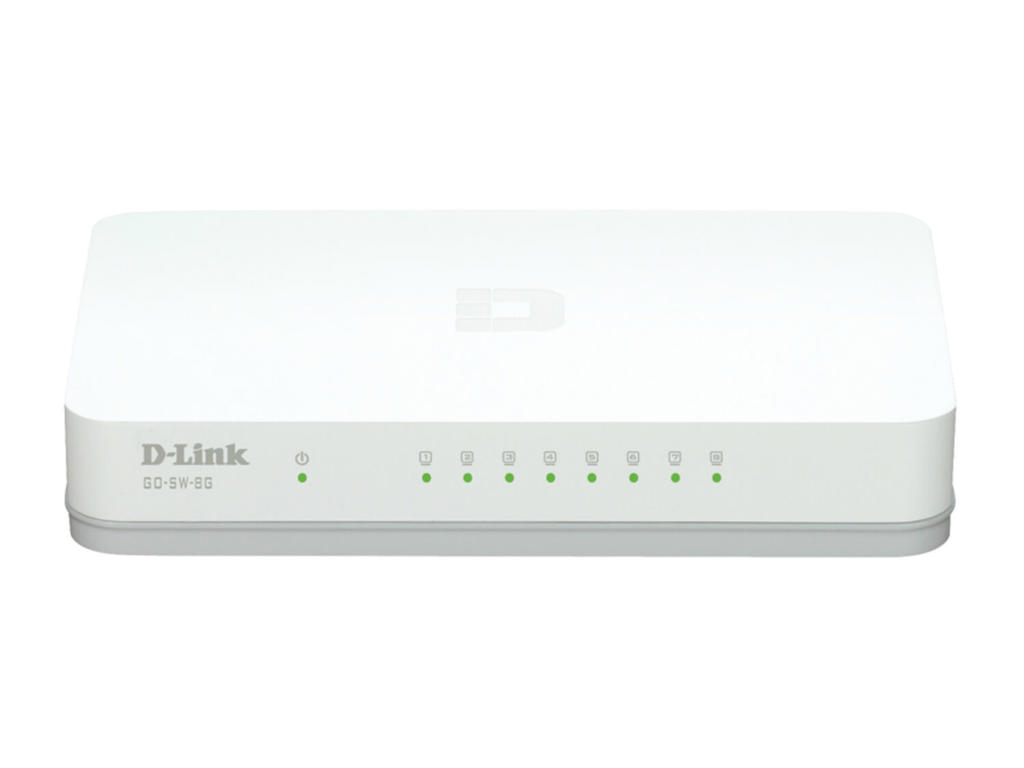 D-Link GO-SW-8G/E netværksswitch Ikke administreret Gigabit Ethernet (10/100/1000) Hvid