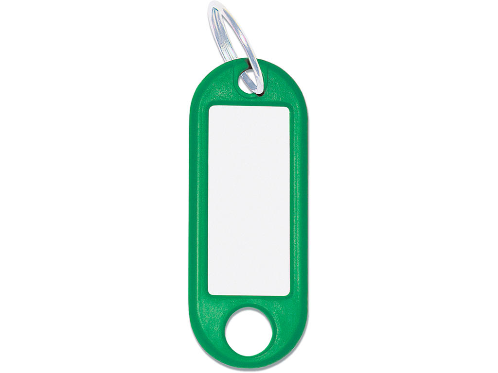 Nøglehænger, Grøn, 1 stk, Med ring, Wedo 