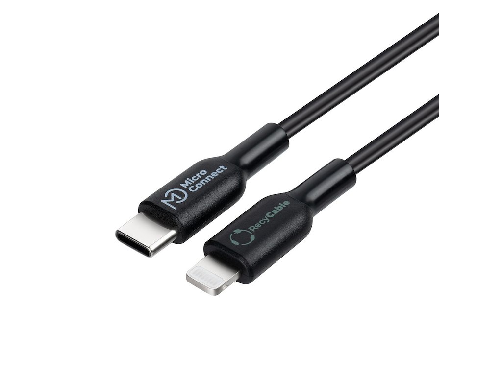 Microconnect ECO-USB3.1CL1 Lightning kabel 1 m Sort