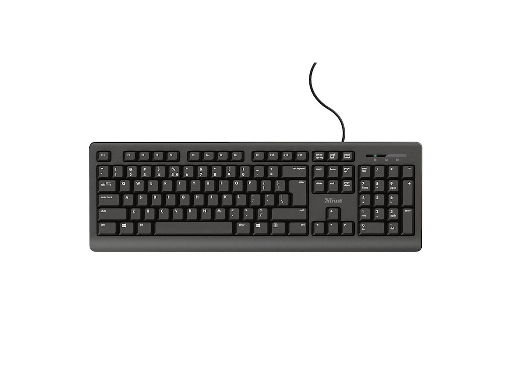 Trust TK-150 tastatur Kontor USB QWERTZ Tysk Sort
