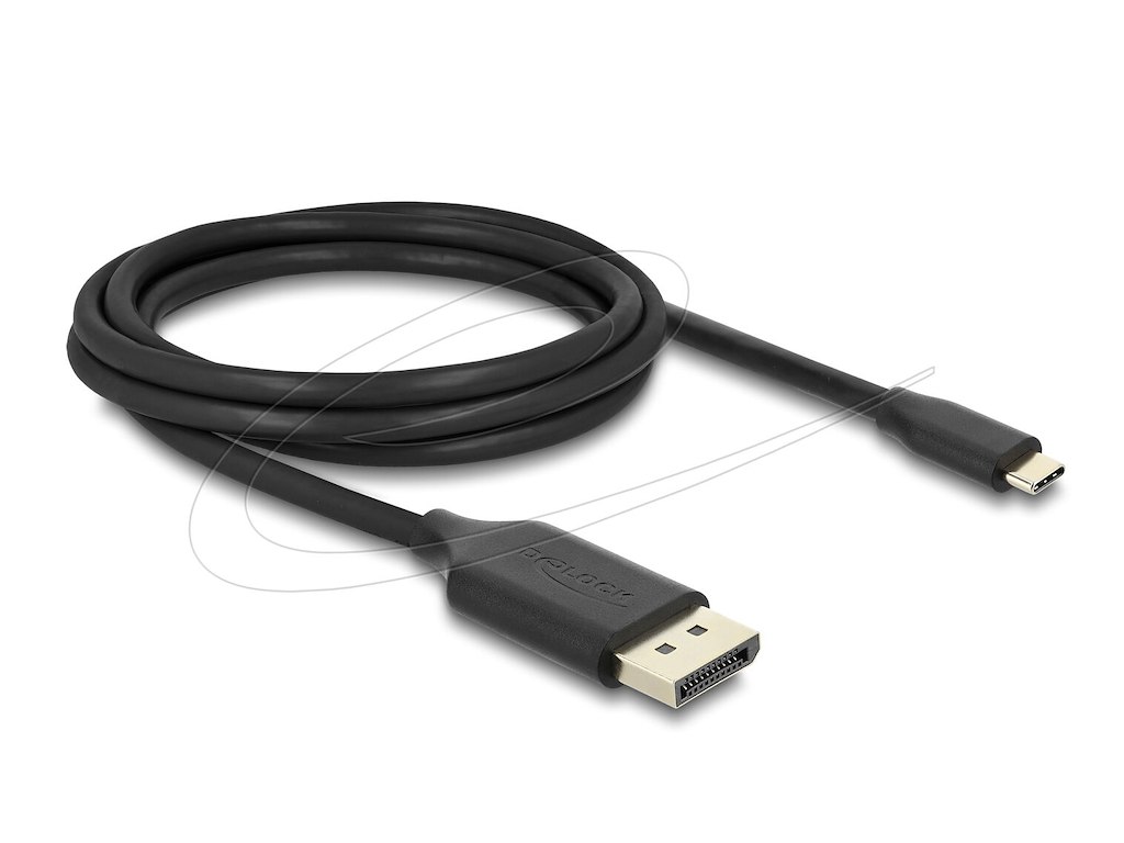 DeLOCK 80165 videokabel adapter 2 m USB Type-C DisplayPort Sort