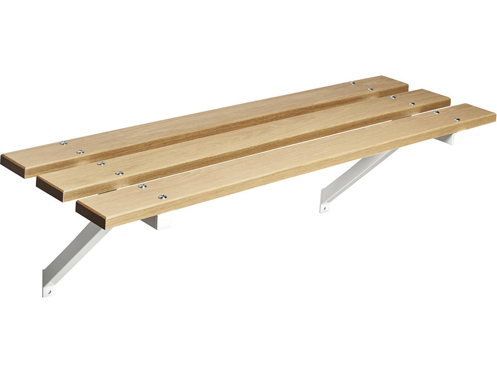 Bænk vægmonteret, Modelnr 67, L=900 mm eg/hvid, Essem Design DK