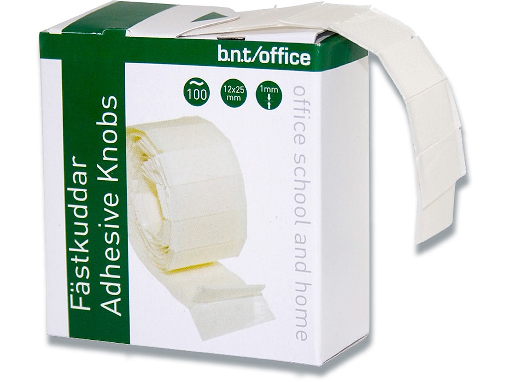 Klæbepuder, 2.5x1.2 cm, I dispenser, 100 stk, BNT Office 