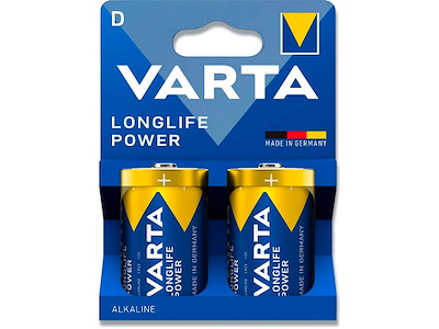Batteri, D, 1.5 V, 2 stk, Varta Longlife Power