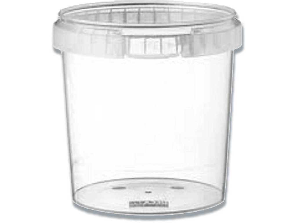 Plastbøtte med låg, Handy-lock, PP, Ø13.3 cm, 1180 ml, 180 sæt