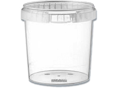 Plastbøtte med låg, Handy-lock, PP, Ø13.3 cm, 1180 ml, 180 sæt