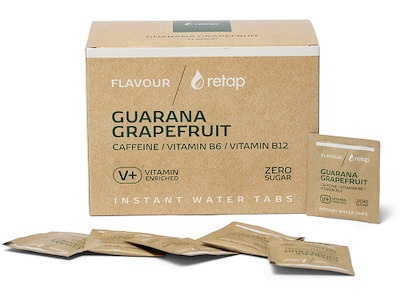 Smagstablet, Til vand, Guarana Grapefruit, 0.4g, 100 stk, Retap