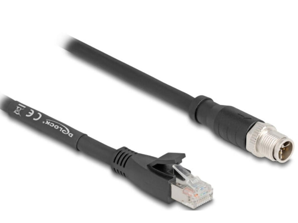 DeLOCK 80577 netværkskabel Sort 1 m Cat5e S/FTP (S-STP)