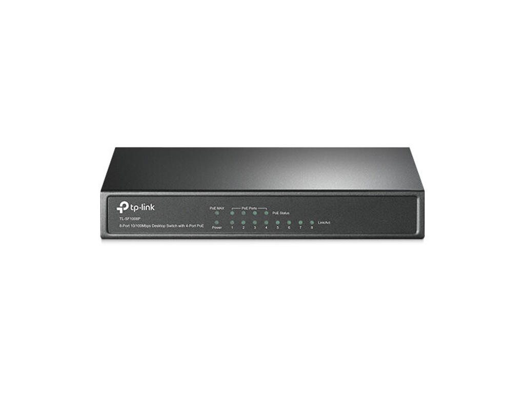 TP-Link TL-SF1008P Ikke administreret Fast Ethernet (10/100) Strøm over Ethernet (PoE) Sort