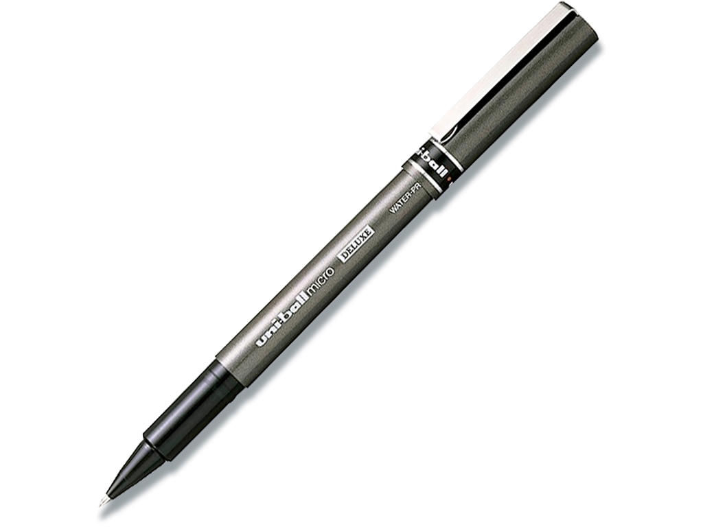 Rollerball pen, 0.5 mm, 0.2 mm, Grøn, uni-ball Micro Deluxe UB-155-36