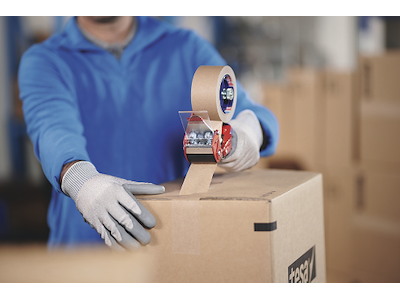 Tape - emballage, 75mm x 50m, Brun, 1 rulle, Tesa Papir 4713