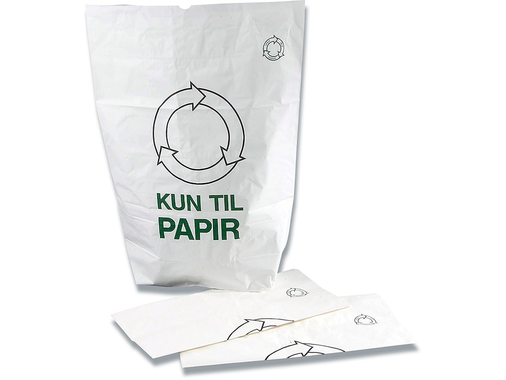 Affaldssække papir 700x950x250 1-lags let opløselighvid