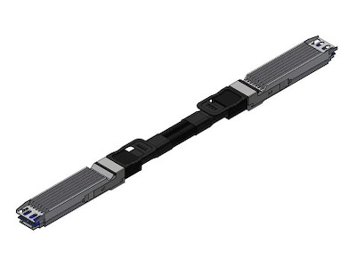 Nvidia MCP4Y10-N002-FLT InfiniBand og fiberoptisk kabel 2 m OSFP Sort