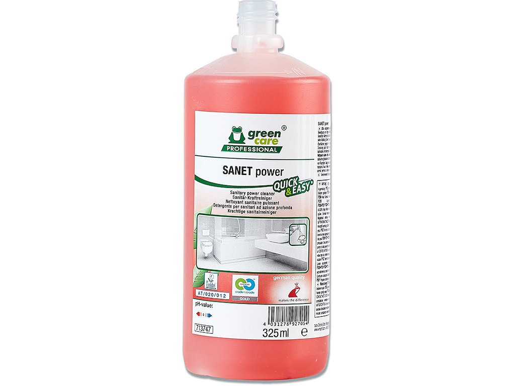 Kalkfjerner, Med farve og parfume, 325 ml, Green Care Professional SANET Power Quick & Easy