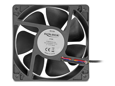 DeLOCK 67298 Computerkølesystem Computerkabinet Ventilator 12 cm Sort 1 stk