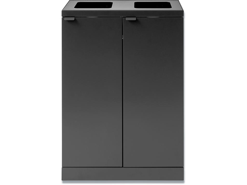 Affaldsspand, 2x65 liter, Åben, Antracit, Bica 867