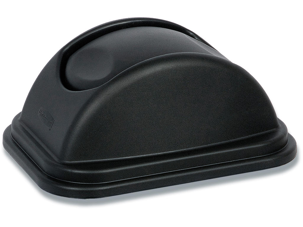 Låg til affaldsspand, Sort, Firkantet, Rubbermaid 