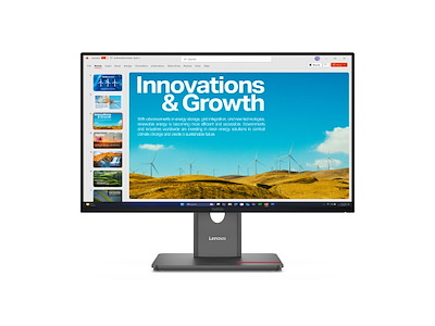 Lenovo ThinkVision P24QD-40 computerskærm 60,5 cm (23.8") 2560 x 1440 pixel Quad HD LCD Sort