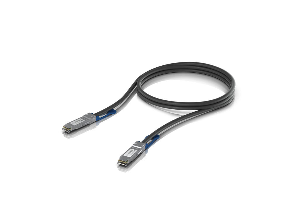 Ubiquiti UACC-DAC-QSFP28-1M InfiniBand og fiberoptisk kabel Sort