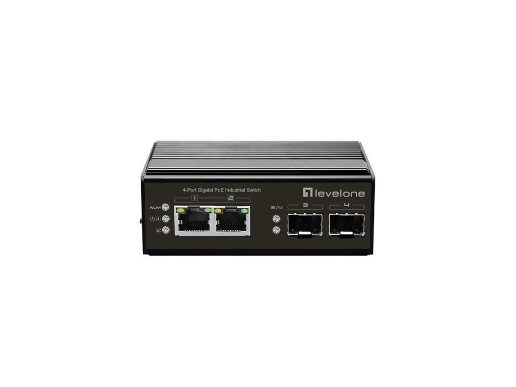 LevelOne IGP-0432 netværksswitch Ikke administreret Gigabit Ethernet (10/100/1000) Strøm over Ethernet (PoE) Sort