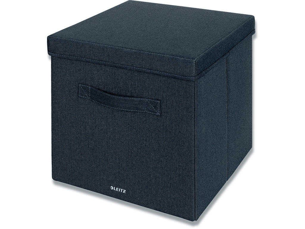 Opbevaringsboks med låg i stof, Large, 2 stk, Leitz