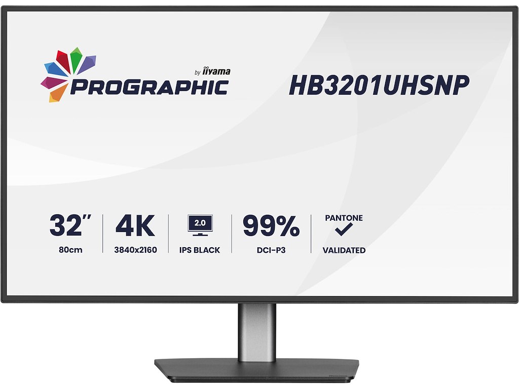 iiyama ProGraphic HB3201UHSNP-B1 computerskærm 80 cm (31.5") 3840 x 2160 pixel Sort