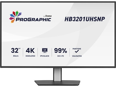 iiyama ProGraphic HB3201UHSNP-B1 computerskærm 80 cm (31.5") 3840 x 2160 pixel Sort