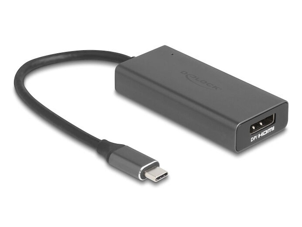 DeLOCK 64316 videokabel adapter 0,15 m USB Type-C HDMI + DisplayPort Grå