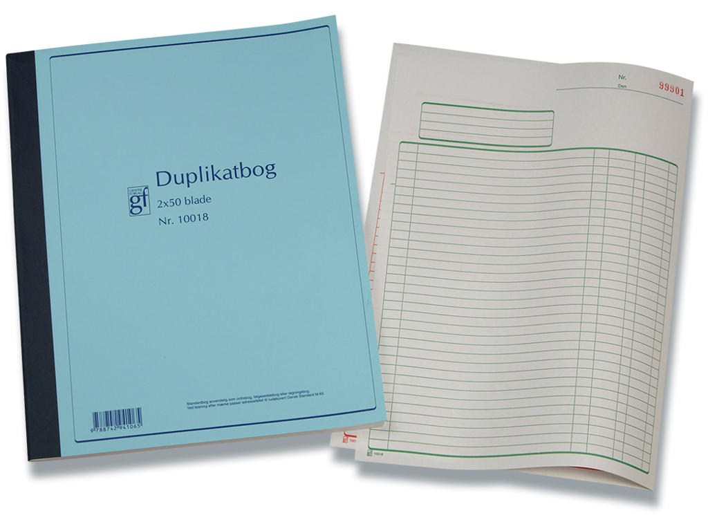 Duplikatbog, Med dobbelt tal kolonne, 34 linjer, 2x50 blade, GF 