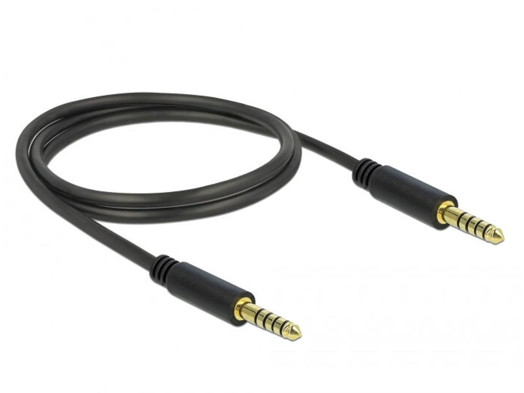 DeLOCK 85791 lydkabel 1 m 4.4mm Sort