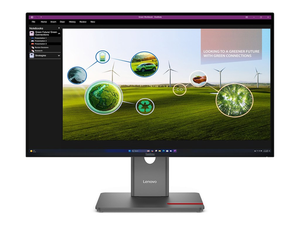 Lenovo ThinkVision P27Q-40 computerskærm 68,6 cm (27") 2560 x 1440 pixel Quad HD LED Sort