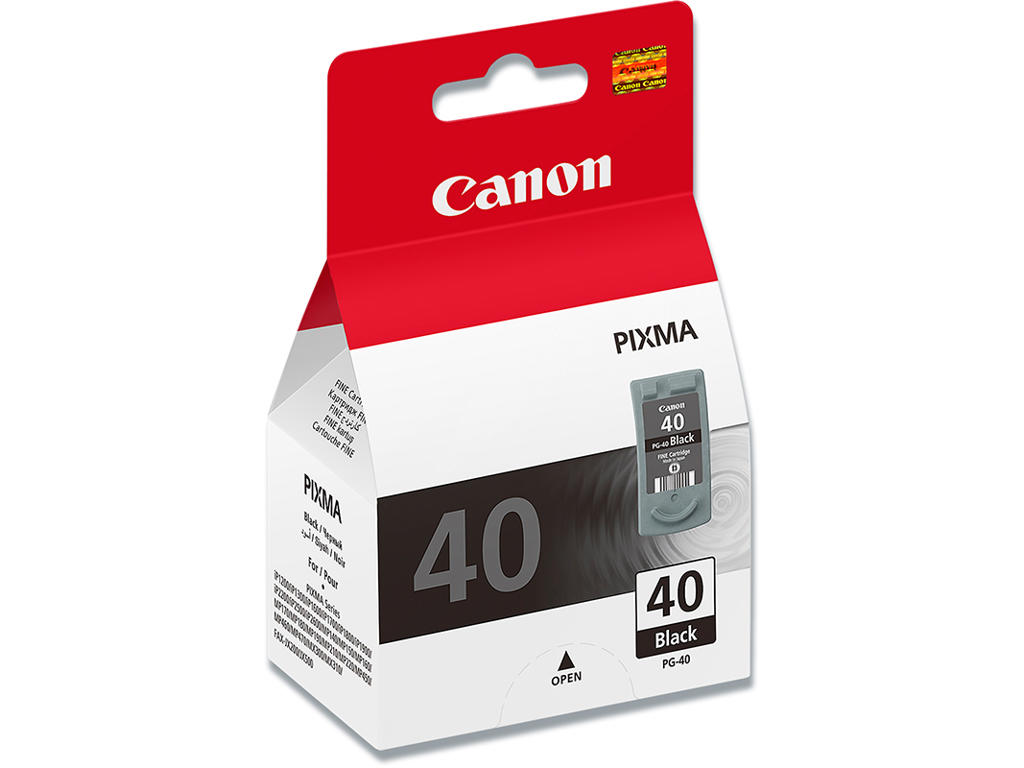Blækpatron, 1 stk, 329 sider, Black-sort, Canon PG-40