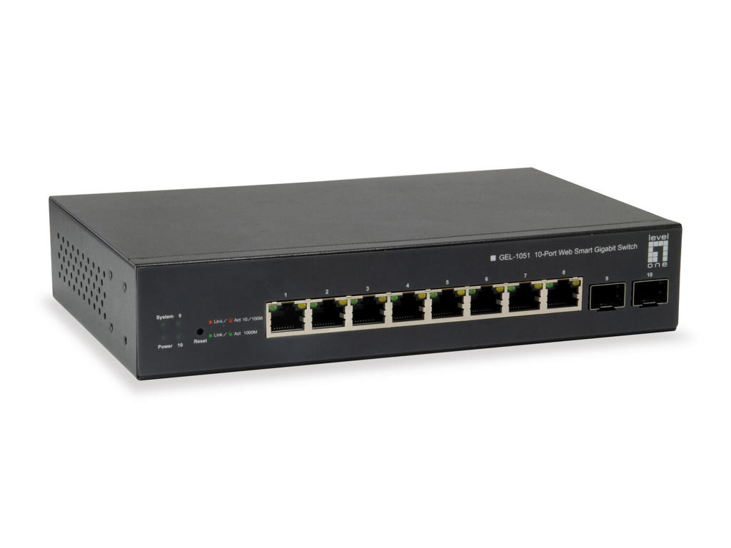 LevelOne GEP-1051 netværksswitch Administreret L2/L3/L4 Gigabit Ethernet (10/100/1000) Strøm over Ethernet (PoE) Sort
