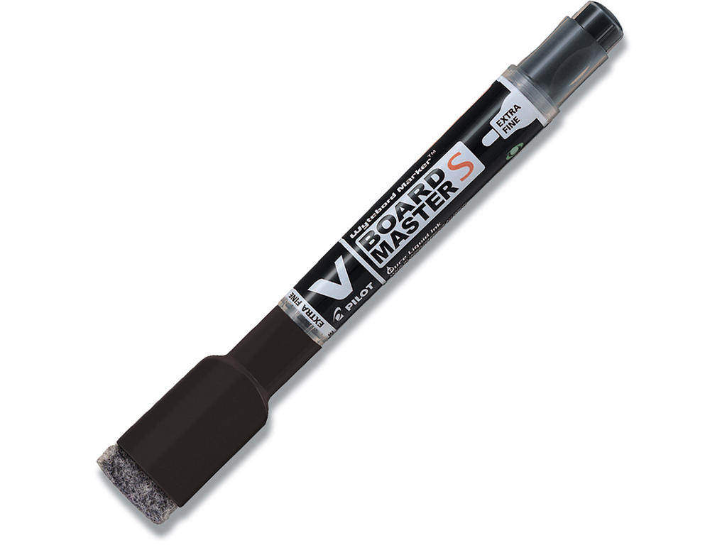 Whiteboard marker, Rund spids, Sort, 1.3 mm, Pilot V Board Master WBME-VS-EF-BG-B