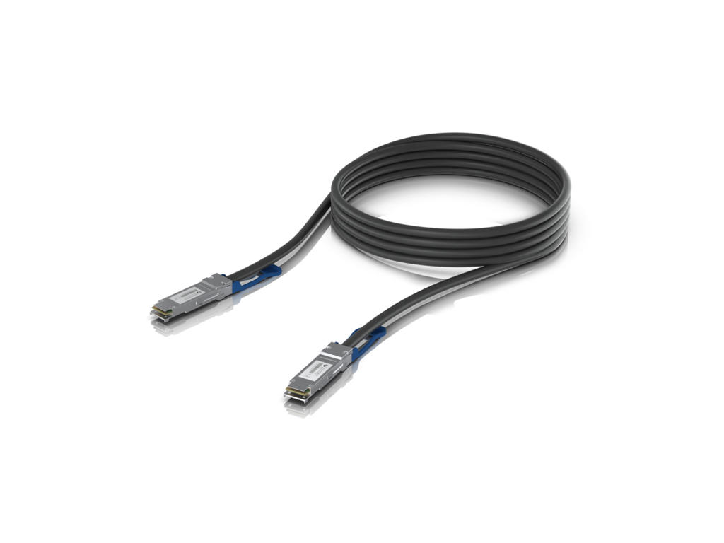 Ubiquiti UACC-DAC-QSFP28-3M InfiniBand og fiberoptisk kabel Sort