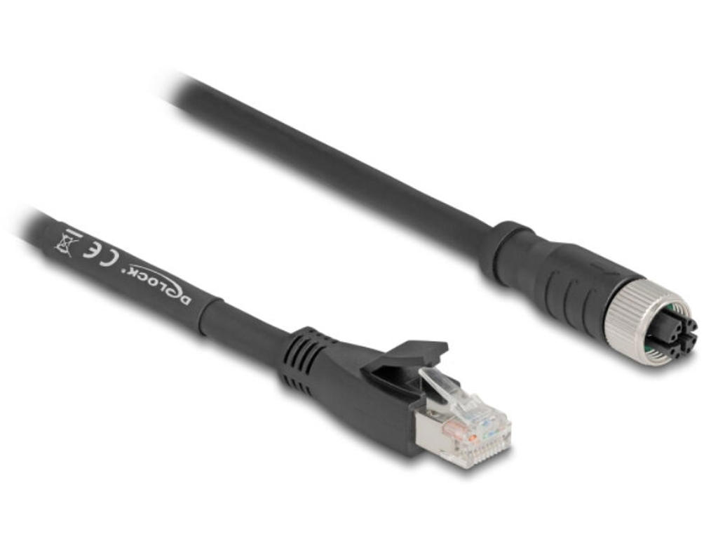 DeLOCK 80589 netværkskabel Sort 1 m Cat5e S/FTP (S-STP)